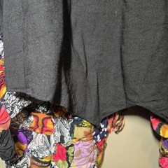 Vintage Silver Stream Patchwork Rayon Open Front Vest Free Size Boho Festival
