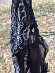 Y2K Vintage Midnight Hour Lingerie Teddy Black Beige Lace Deep v Neck Size L