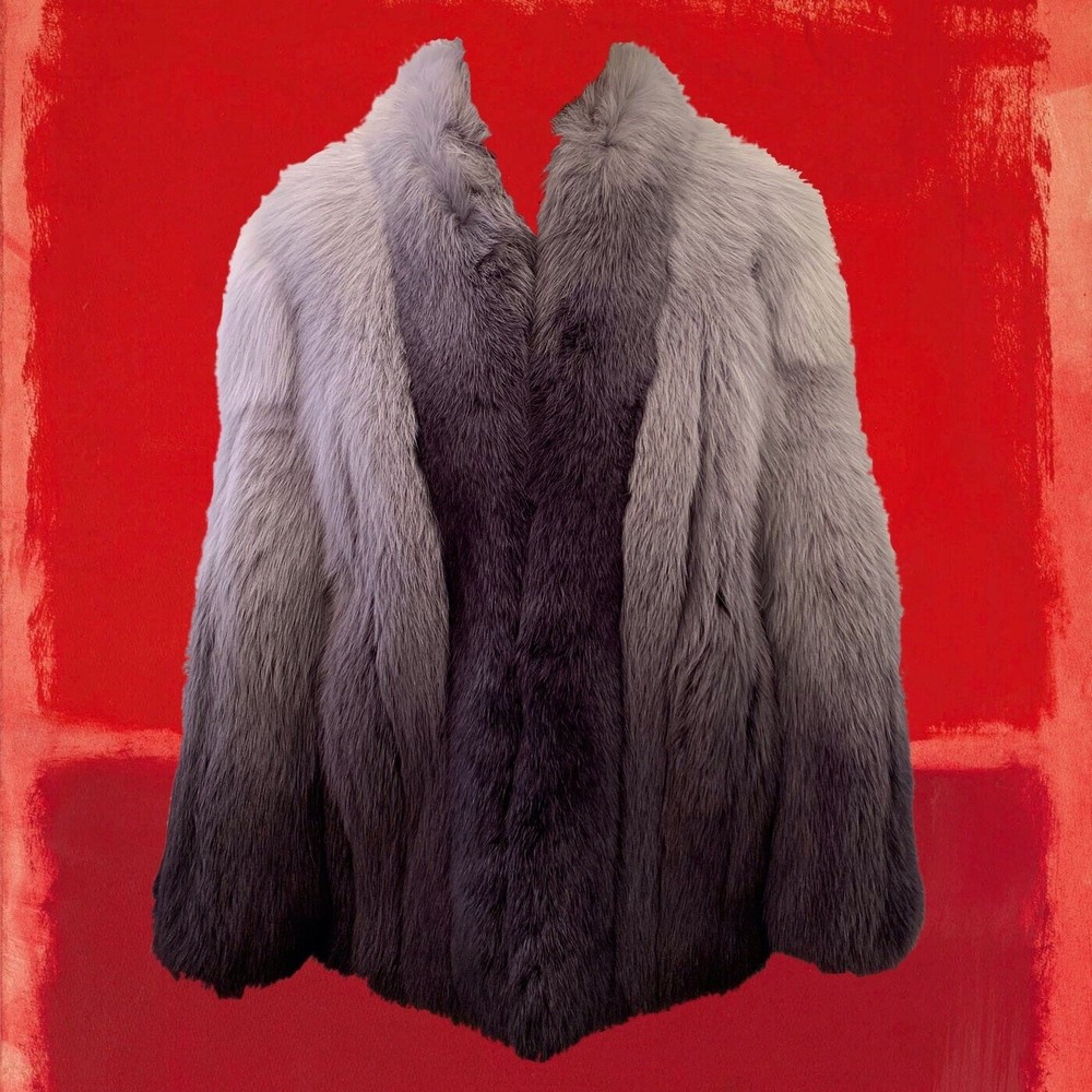 Vintage 80’s Ombre Fox Fur Jacket • Tarlow Furs Ltd • Hidden Hook & Eye Closure