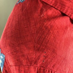 Vintage Home Sewn Ladies Button Down Pointy Collared Shirt