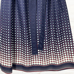 Lady Carol New York Shirtwaist Dress Belted Navy Red White Vintage Secretary 70s