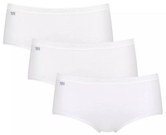 Sloggi Womens Basic+ 3 Pack Midi Knickers – White
