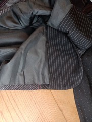 VTG Lana Lee Womens 10 Jacket Cropped Retro Black Gray Artsy Pinstripe Indie