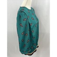 CB New York Women Size 14 1/2 Blue Blouse Top Long Sleeve Vintage USA