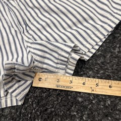 Vintage 90s Unionbay Blue White Striped Denim Shorts High Waisted Streetwear 5/6