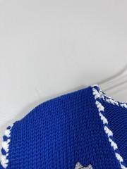 Cotton Salsa Vintage Blue CATS Sweater Vest Peru Size Large