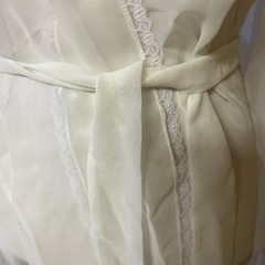 Lord & Taylor sheer robe lace and embroidery detail Size L READ