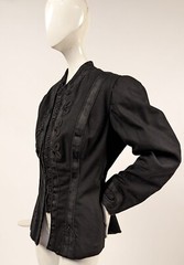 MILITARY GOTHIC STYLE EARLY EDWARDIAN BLACK JACKET W SOUTACHE + BRAID