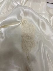 Halston Polyester White (Pearl) Lace Lingerie Nightgown XL Sleeveless With Tag