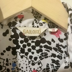 VTG 1980s Graphic Abstract Splatter Print Pop Art Blouse Shirt Gailord Womens 12