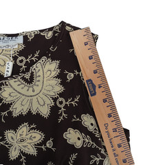VTG Jaeger 100% silk top floral Paisley brown pattern womens Made in UK