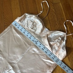 Vintage 1940s 50s Satin Bias Cut Slip Dress Lingerie Women’s Pink As Is