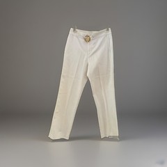 Ralph Lauren Jeans Co LRL Women’s White Gold Belt Accent Excellent SZ 4 Wide Leg