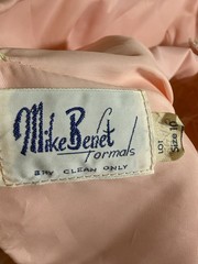 Vintage 50’s/60’s Mike Benet Formals Baby Pink Ruffled A-Line Tulle Dress