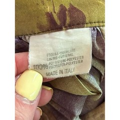 VINTAGE Akita Pleated Maxi Skirt Women’s SZ US 8 in Multicolor Leaf Print