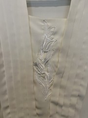 Fletcher Jones Stunning Cream Blouse With Appliqué Size 12