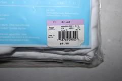 (2) NOS Sears 6 Pair WHITE Panties Sz 11 Fundamentals Fuller Cut Cuff Leg Briefs