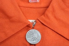 Vintage 1950s Dress Sailor Collar Orange Sleeveless Original Franklin Salyna XXS
