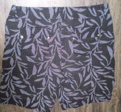 womans croft & barrrow vintage Bermuda shorts black print sz 12