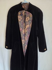 Rare Vintage Coat by Cattiva Maxi Trench Coat Women JL deBall Velvet Made in USA