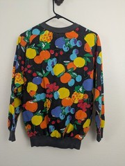 Vintage Sweatshirt Black Background Fruit Color Unique Design