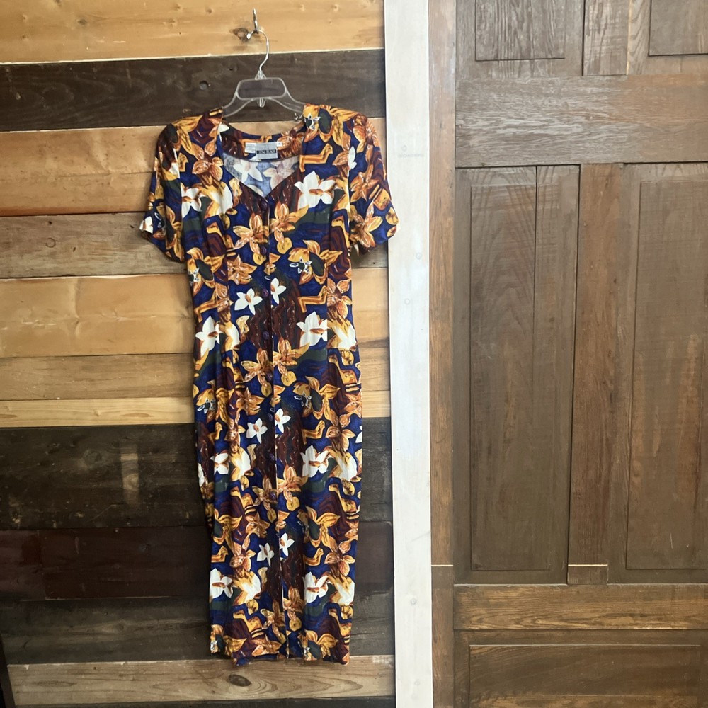 Vintage Floral Dress by Joni Blair Sz 9