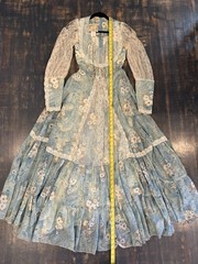 EUC!! 1970’s Gunne Sax Blue River Princess Maxi Dress Boho Prairie Hippie Sz 7