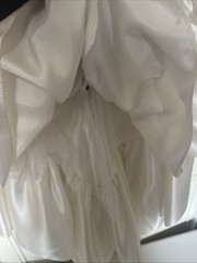Vintage 80s Roberta Prom Party Dress Black & White Bows Princess Ruffles 9/10
