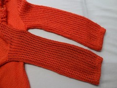 M Katrina Custom of California VTG Orange Knit Dress Evening Talon Long Sleeve