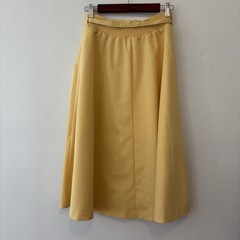 Vintage Sunny South Fashions Skirt Medium Yellow Pockets Midi 80s