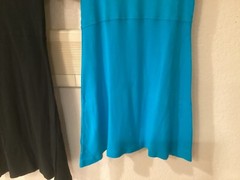 2 Vtg Styleworks Cotton S/S Dress Black 38”Cx37”L OR Aqua 38”Cx33”L Sz M U PICK