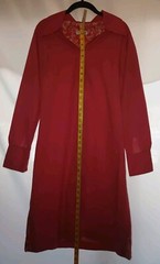 Johnny Appleseed – Red Long Sleeve Dress – Size 16 – See Pictures – Vintage