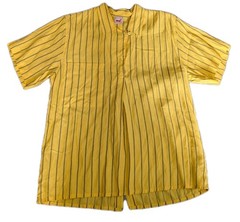 Vtg Mondi Women’s Shirt Pullover Button Back Loop Collar Striped W Germany 36