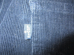 Vintage 70s Levis Womens Size 18 (32×33) Corduroy Navy Blue Flat Front