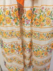 Vintage 70’s Handmade Orange & White Floral Long Prairie Maxi Lined Dress