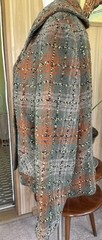 Vintage 60s Mod Boxy Plaid Wool Tweed Boucle Jacket Blazer Short Coat Large
