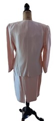 Evanna Women’s Floral Applique Pastel Pink 3 Piece Skirt Suit size 10 AA334