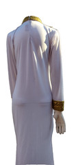 Goddess Bombshell Cosplay Egypt Long Sleeve Mermaid Cleopatra Gown Gold Metals M