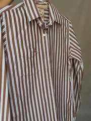 Boyfriend button up shirt,Striped Cotton Shirt, Size S Menswear