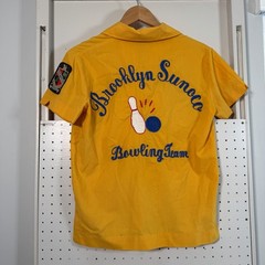 Vtg Brooklyn Sunoco Womens Bowling Shirt Sz Medium 60s 70s Chain Stitch 200 Club