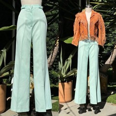 Vintage 1970s Green Mint Pants Xs