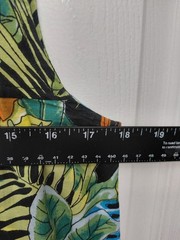 VTG Daffodil Womens Mumu Dress Sz M Parrots Tropical Lounge Wear Cotton Pockets