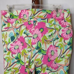 Willi Smith Vintage women’s 10 capri pants multicolor zip cuffed bottoms pockets