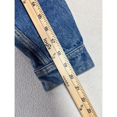 Vintage Lee Riders Denim Trucker Jacket Medium Wash Blue Cotton Size 14 524-0243