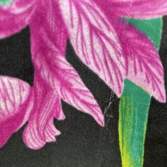 VTG Winlar kaftan dress in a black, pink, and green floral print One Size Mumu