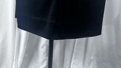 Vintage Anthony Richards Black Dress With Lace Neckline Size 14 1/2