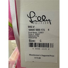 NWT Vintage White Label Lilly Pulitzer Candy Marzipan Dress size 4
