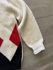 Vintage Pure Wool Made In Italy Argyle Sweater Size S Measurements