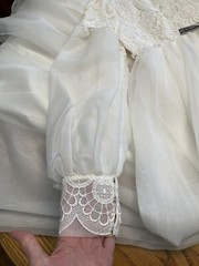 Vtg Wedding Dress Alfred Angelo Original by Edythe Vincent Floral 70s Size 10