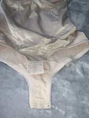 Vtg Glossy Stretch Satin Briefer Girdle All in One UW 36DD Bodysuit